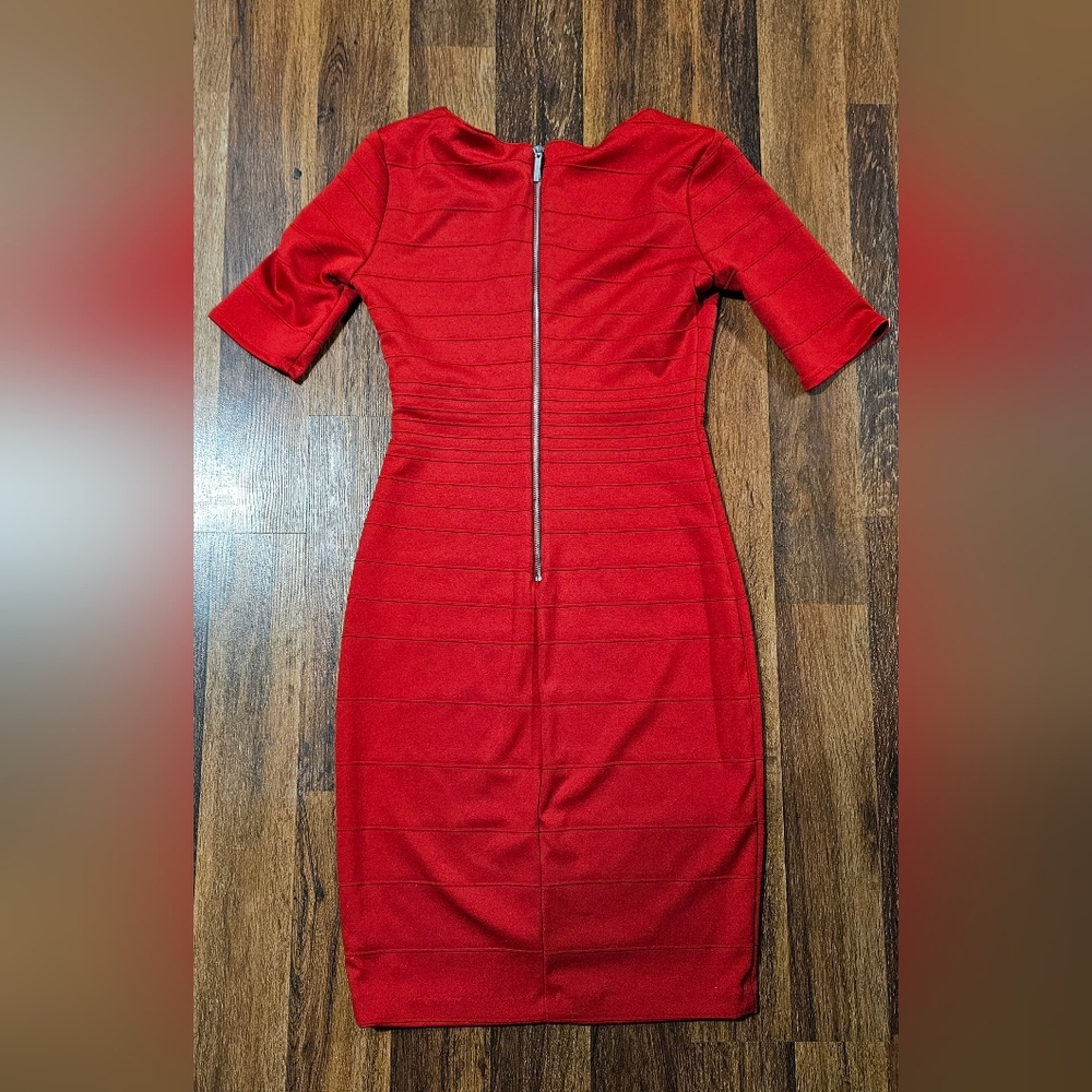 Bisou Bisou Elegant Red Bodycon Dress Size 4